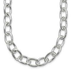 Sterling Silver Open Link Cable 8.50mm Necklace