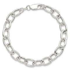 Sterling Silver Open Link Cable 8.50mm Bracelet