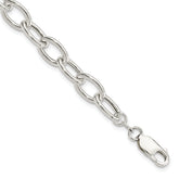 Sterling Silver Open Link Cable 8.50mm Bracelet