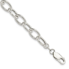 Sterling Silver Open Link Cable 8.50mm Bracelet