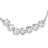Sterling Silver Rhodium Plated Fancy With 2in ext. Necklace