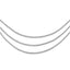 Sterling Shimmer Sterling Silver Rhodium-plated 16 inch 732 Stone CZ 3 Strand Layer Necklace