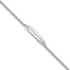 Sterling Silver Rhodium-plated Polished & Pink Enameled PRINCESS with 1 Inch Extension Children's Bracelet