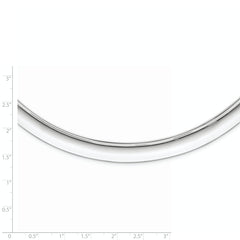 Sterling Silver Rhodium-plated Polished Slip-on Neck Collar