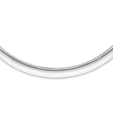 Sterling Silver Rhodium-plated Polished Slip-on Neck Collar