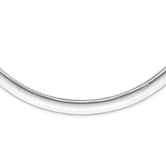 Sterling Silver Rhodium-plated Polished Slip-on Neck Collar
