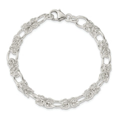 Sterling Silver Polished Fancy Link Bracelet