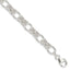 Fancy Oval and Byzantine Link Bracelet in Sterling Silver, 7.8 Inch - Sophia Jewelers