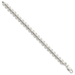 Sterling Silver Fancy Diamond-cut San Marco Bracelet