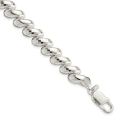 Sterling Silver Fancy Diamond-cut San Marco Bracelet