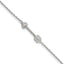 Sterling Silver Rhodium-plated Polished ArroWith Heart with CZ Bracelet
