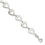 Heart Link Bracelet in Sterling Silver, 10.75mm, 7.5 Inch - Sophia Jewelers