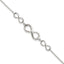 Sterling Silver Rhodium-plated Polished Infinity Symbol Bracelet