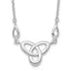 Sterling Silver Rhodium-plated Polished Celtic Knot 16 inch Necklace with 1.5 inch extension