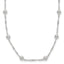 Sterling Silver Polished Beaded 20in Necklace