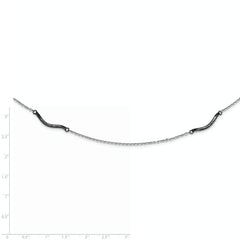 Sterling Silver Ruthenium-plated Necklace