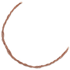 Sterling Silver Rose-tone Wire Mesh With 2IN Ext Necklace