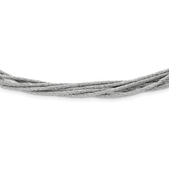 Sterling Silver Wire Mesh 6 Strand With 2IN Ext Necklace