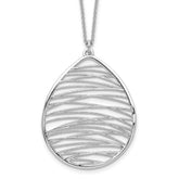 Sterling Silver Rhodium-plated Polished With 1.75in Ext. Necklace