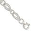 Triple Fancy Link Bracelet in Sterling Silver, Textured, 8 Inch - Sophia Jewelers