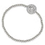 Cubic Zirconia Cross Beaded Bracelet in Sterling Silver, Stretch - Sophia Jewelers