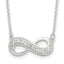 Cubic Zirconia Infinity Necklace in Sterling Silver, 16.5 Inch - Sophia Jewelers