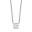 Sterling Silver Rhodium-plated CZ With 1in ext. Necklace