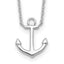 Sterling Silver Rhodium-plated Anchor 16 inch with a 2 inch extention Necklace