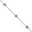 Green & Blue Glass Hearts Bracelet in Sterling Silver, 6.25mm, 6 Inch - Sophia Jewelers