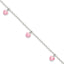 Pink Enameled Hearts Bracelet in Sterling Silver, 10.25mm, 6 Inch - Sophia Jewelers