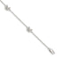 Cubic Zirconia Butterflies Bracelet in Sterling Silver, 6mm with Extender, 6 Inch - Sophia Jewelers
