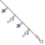 Enameled Seahorse & Birds Bracelet in Sterling Silver, 16mm, 4 Inch - Sophia Jewelers
