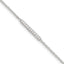 Sterling Silver CZ Bar 10 inch Plus 1 inch Extender - Total 11 inch Anklet