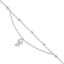 Palm Tree 2-Strand Anklet in Sterling Silver, Adjustable, 9 Inch - Sophia Jewelers