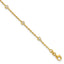 Sterling Silver Gold-tone Bezel CZ 8-Station 10 inch Plus 1 inch Extender - Total 11 inch Anklet