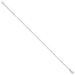 Sterling Silver Twisted Serpentine Chain 9 inch Plus 1.5 inch Extender - Total 10.5 inch Anklet