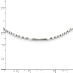 Sterling Silver Round 2mm With 2in. Ext Neckwire Chain