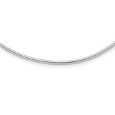 Sterling Silver Round 2mm With 2in. Ext Neckwire Chain