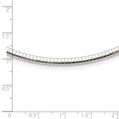 Sterling Silver 3.25mm With 2in. Ext Cubetto Chain