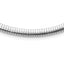 Sterling Silver Rhodium-plated 5.2mm With 2in. Ext Cubetto Chain