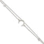 Sterling Silver Polished Moon and Stars 2-strand 7.5in Bracelet