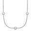 Sterling Silver Rhodium-plated 11-Station CZ Polished Necklace