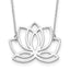 Lotus Flower Necklace in Sterling Silver, 18 Inch - Sophia Jewelers