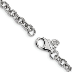 Sterling Silver Rhodium-plated Fancy Swirls Bracelet
