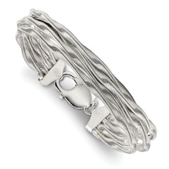 Sterling Silver Twisted Mesh 5-Strand Bracelet