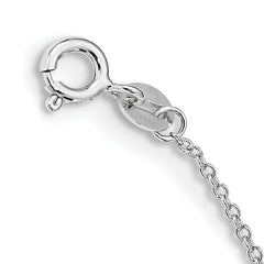 Sterling Silver Rhodium-plated 5-5.5mm White Semi-Round Freshwater Cultured Pearl 5-Station Children's 12 inch Necklace