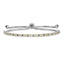 November Yellow Cubic Zirconia Bolo Bracelet in Sterling Silver, 1.55mm Adjustable - Sophia Jewelers