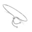 Sterling Silver Rhodium-plated CZ Bar Adjustable Bracelet