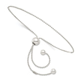 Sterling Silver Beaded Adjustable Bracelet