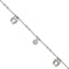 Clover/Horseshoe Anklet in Sterling Silver with Extender, 9 Inch - Sophia Jewelers